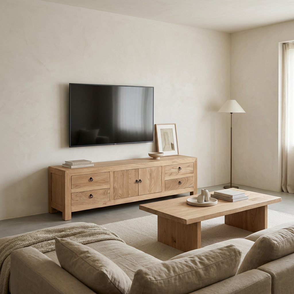 Linear Low TV Cabinet | Natural | 180 cm
