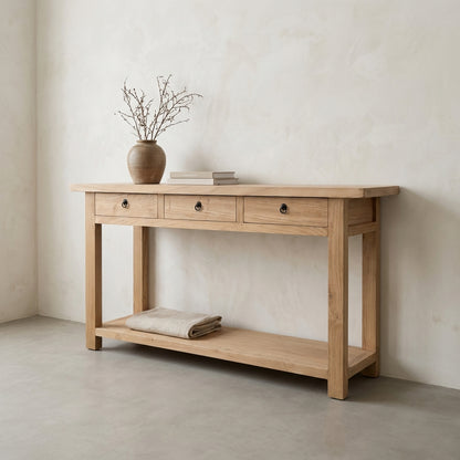 Heritage 3 Drawer Console | Natural | 170 cm