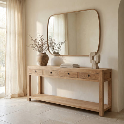 Linear 4 Drawer Console | Natural | 200 cm