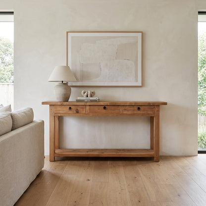 Heritage 3 Drawer Console | Rustic | 170 cm