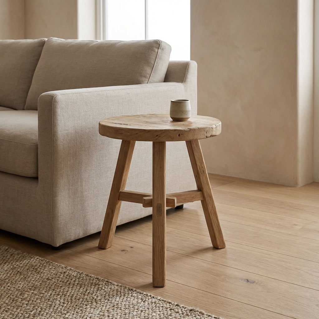 Round Side Table | Rustic