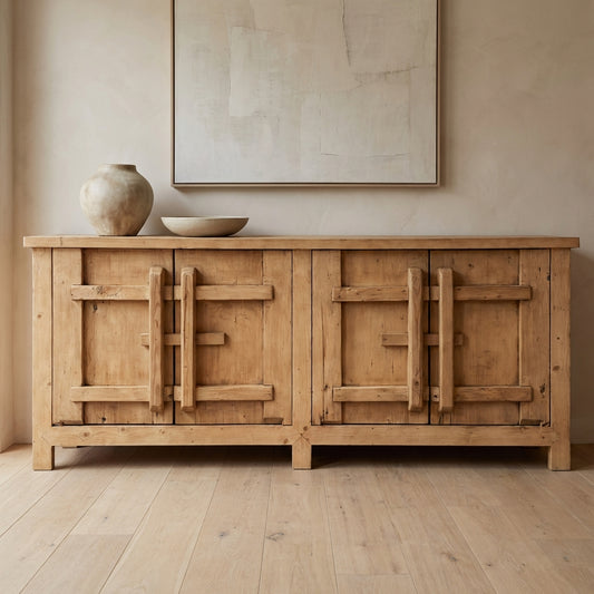 Latch 4 Door Cabinet | Rustic | 230 cm