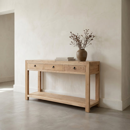 Linear 3 Drawer Console | Natural | 160 cm