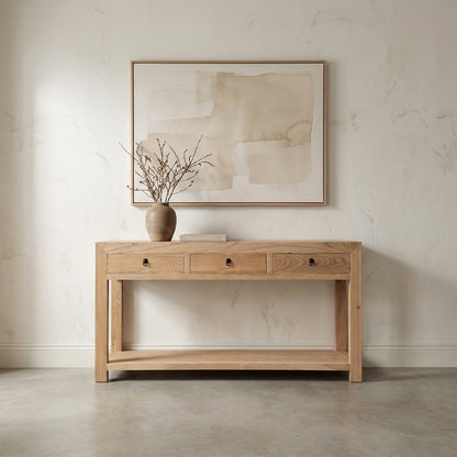 Linear 3 Drawer Console | Natural | 160 cm
