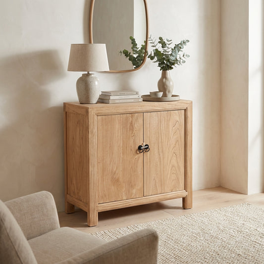 Linear 2 Door Cabinet | Natural | 90 cm