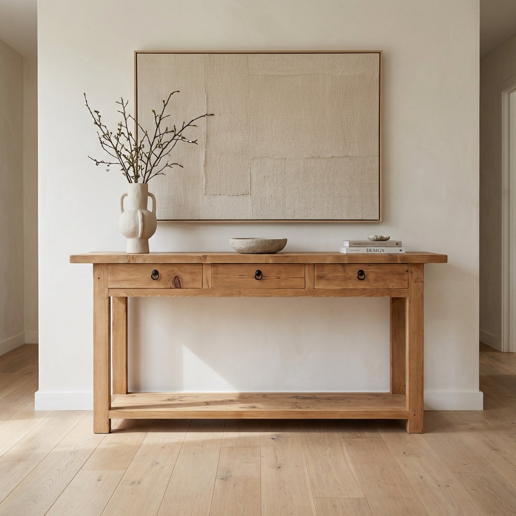 Heritage 3 Drawer Console | Rustic | 170 cm