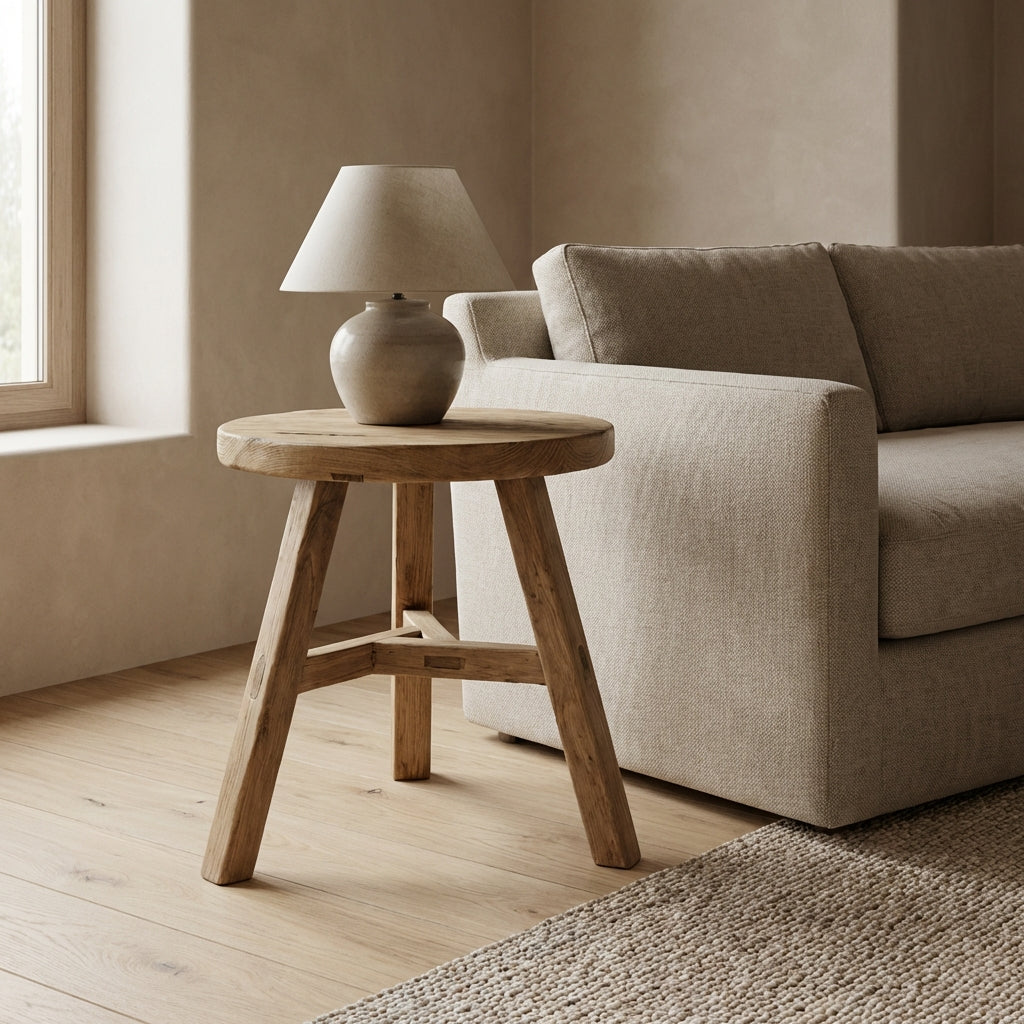 Round Side Table | Rustic