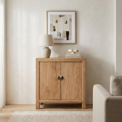 Linear 2 Door Cabinet | Natural | 90 cm
