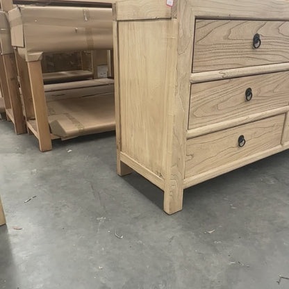 Linear 6 Drawer Cabinet | Natural | 160 cm