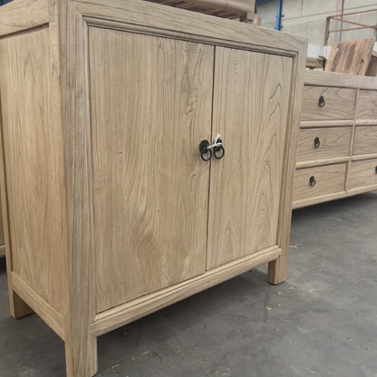 Linear 2 Door Cabinet | Natural | 90 cm