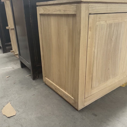 2 Door Block Cabinet | Natural | 140 cm