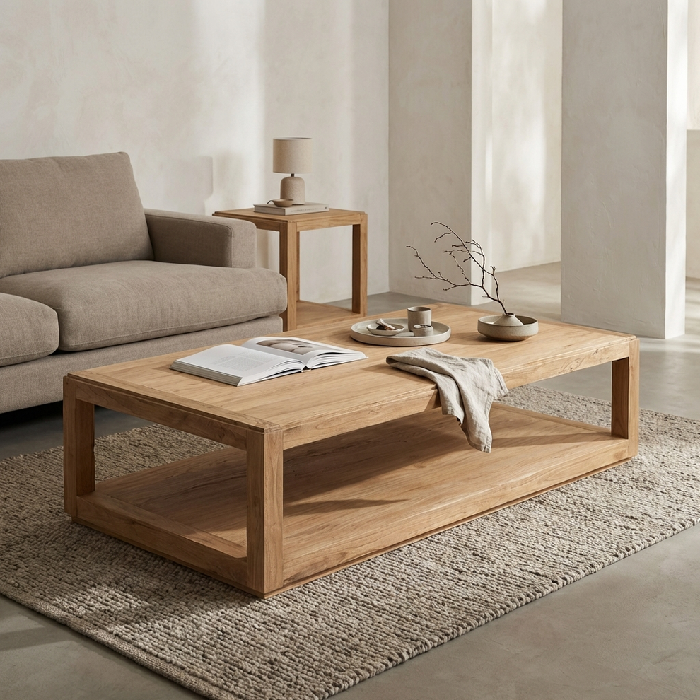 Open Rectangle Coffee Table 160cm | Natural Elm – Maison Est
