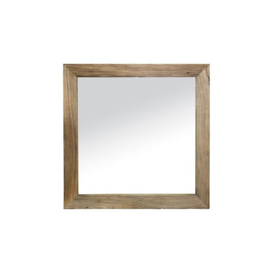 Square Reclaimed Elm Framed Mirror (100 x 100)