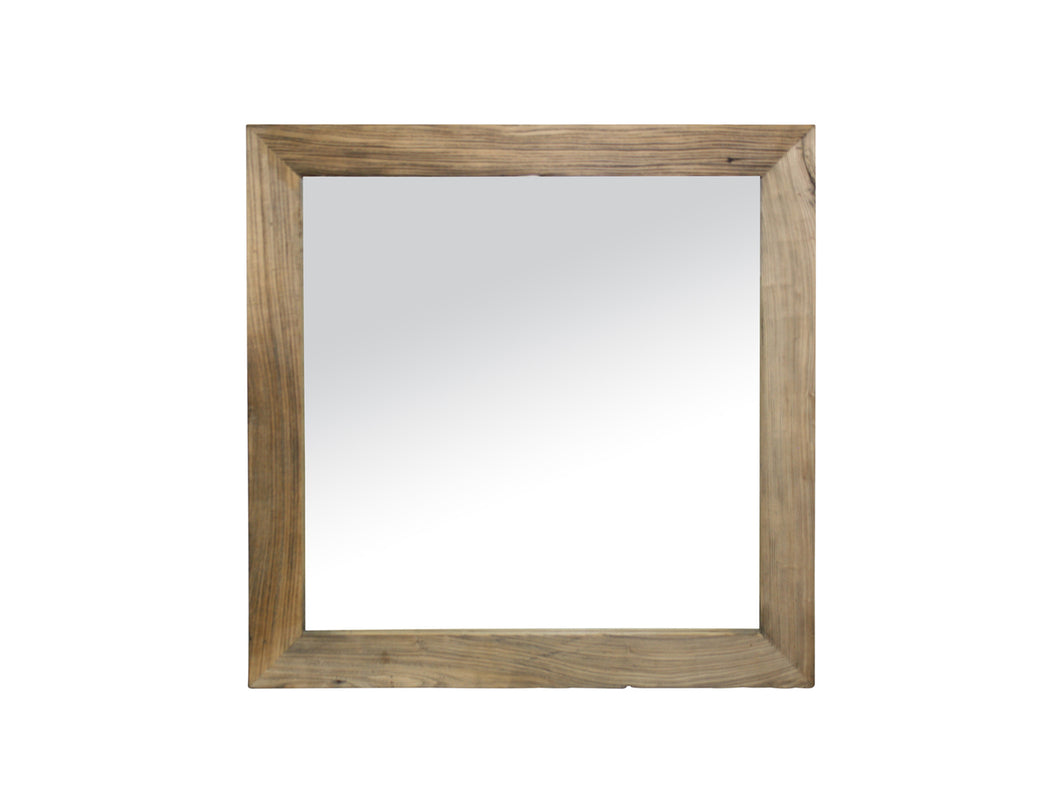Square Reclaimed Elm Framed Mirror (100 x 100)