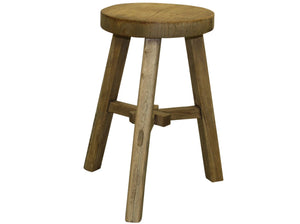 Low Round Elm Stool