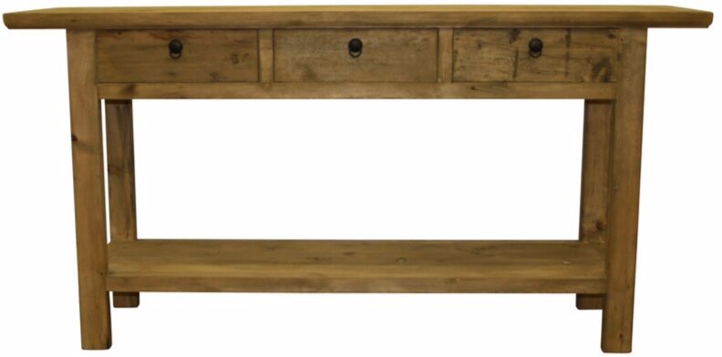 Elm 3 Drawer Console With Overhang