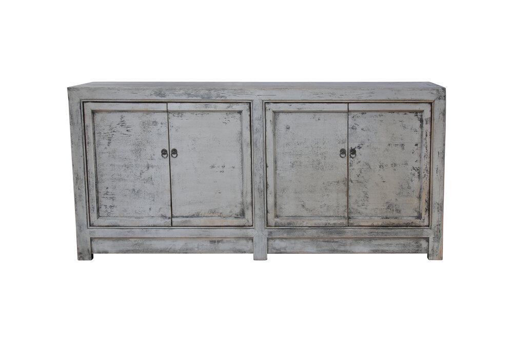 4 Door White Painted Buffet Table (H14)