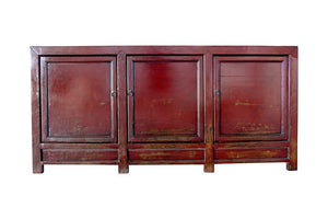 3 Door Red Lacquered Buffet (H24)