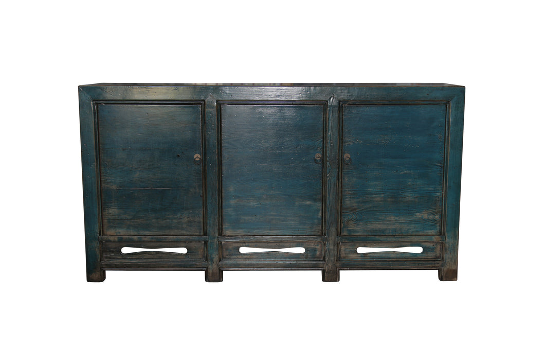 3 Door Blue Lacquered Buffet Table (H5)