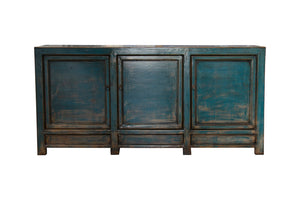 3 Door Blue Lacquered Buffet Table (H9)
