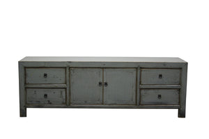 Lacquered Elm TV Cabinet - Grey