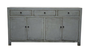 Lacquered Buffet 3 Door 4 Drawer - Grey