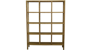 Raw Elm Timber Shelving Unit