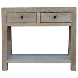 Reclaimed Elm 2 Drawer Console