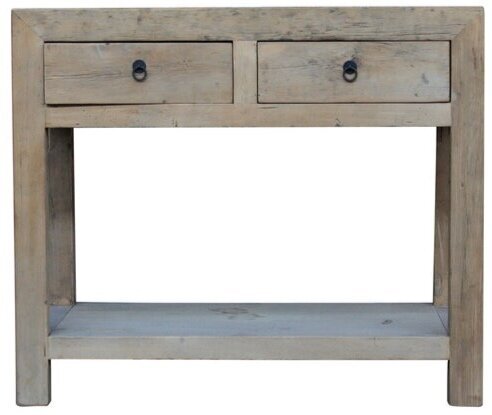 Reclaimed Elm 2 Drawer Console